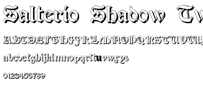Salterio Shadow Two font